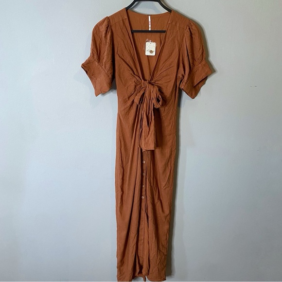 NWT Free People Vintage Summer Midi Dress XS - Picture 2 of 8